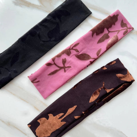 Rosa Velvet Skinny Headband by Valeri