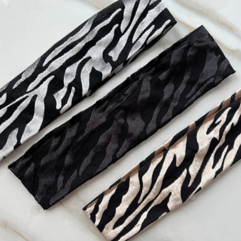 Tiger Velvet Skinny Headband by Valeri