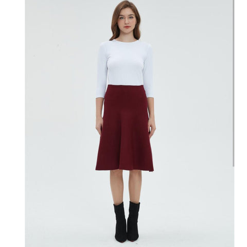 Ruched Burgundy Floral Front Skirt Adina LV – The Mimi Boutique