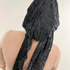 Black Tiger Velvet Pretied Scarf by Valeri
