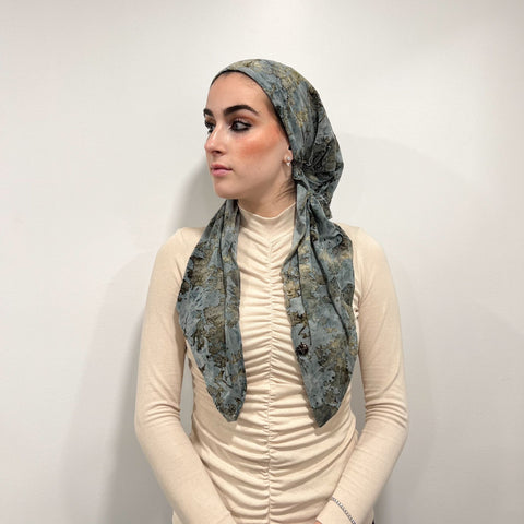 Sophia Suede Burnout Pretied Scarf by Valeri