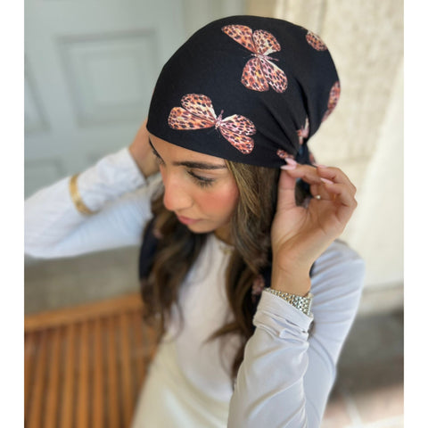Leopard Butterfly Square SB Headscarf