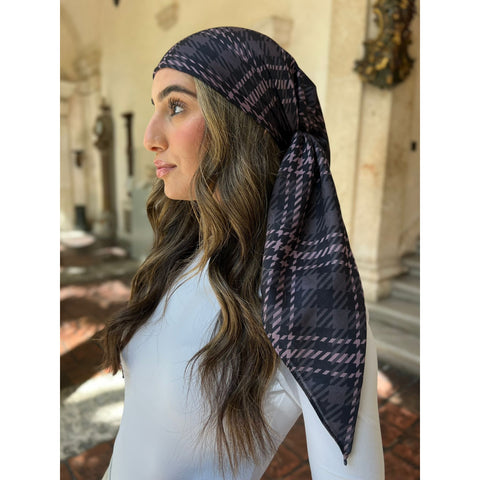 Winter Houndstooth Square SB Headscarf