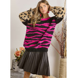Hot Pink Combo Sweater