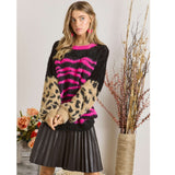 Hot Pink Combo Sweater
