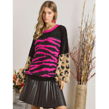 Hot Pink Combo Sweater
