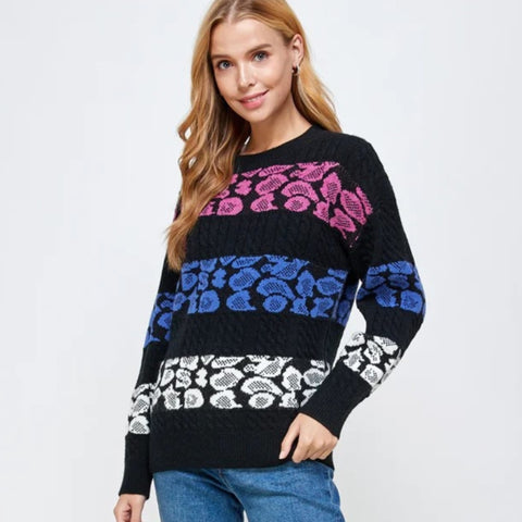 Leopard Band Sweater