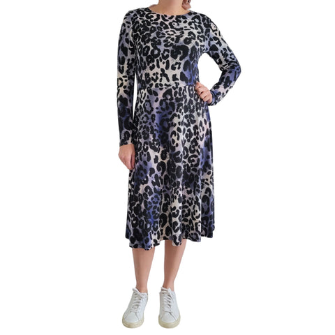 Selena Leopard Fit & Flare Dress