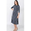 Everything Dress Blue Metallic Reptillian