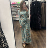 Denise Maxi Dress Turquoise Floral