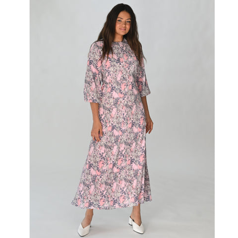 Faygi Floral Micro Pleated Dress