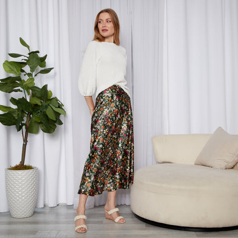 Cosmo Skirt Emerald Floral