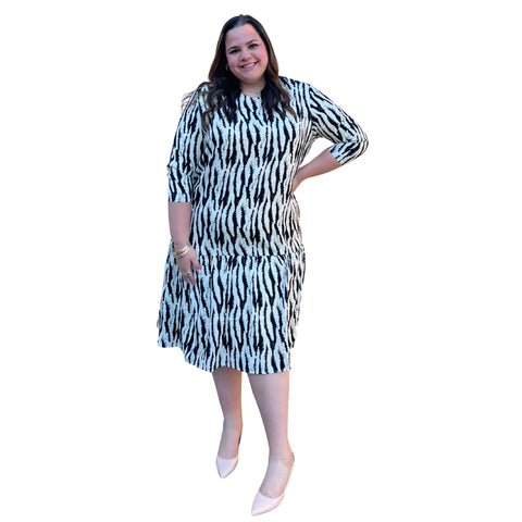 The Motif Dress Zebra Print