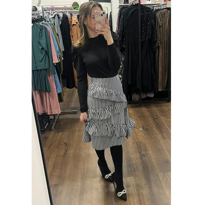 Black Puff Sleeve Top by Meme Teen