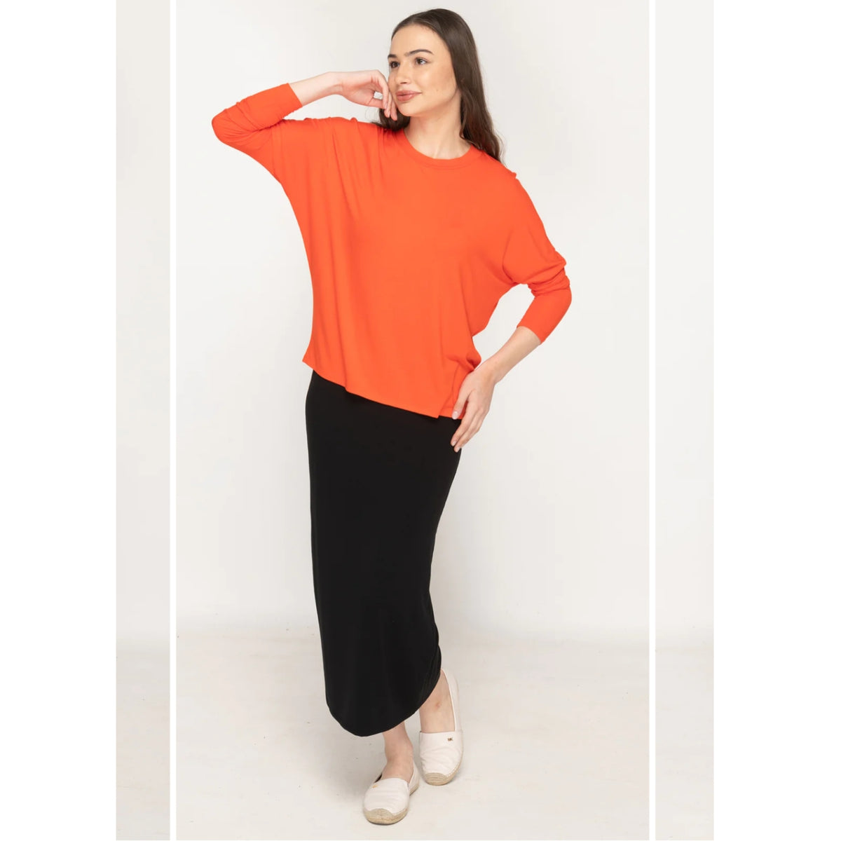 Wide Dolman Top by KMW Cayenne Orange - The Mimi Boutique