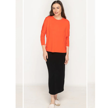 Wide Dolman Top by KMW Cayenne Orange - The Mimi Boutique