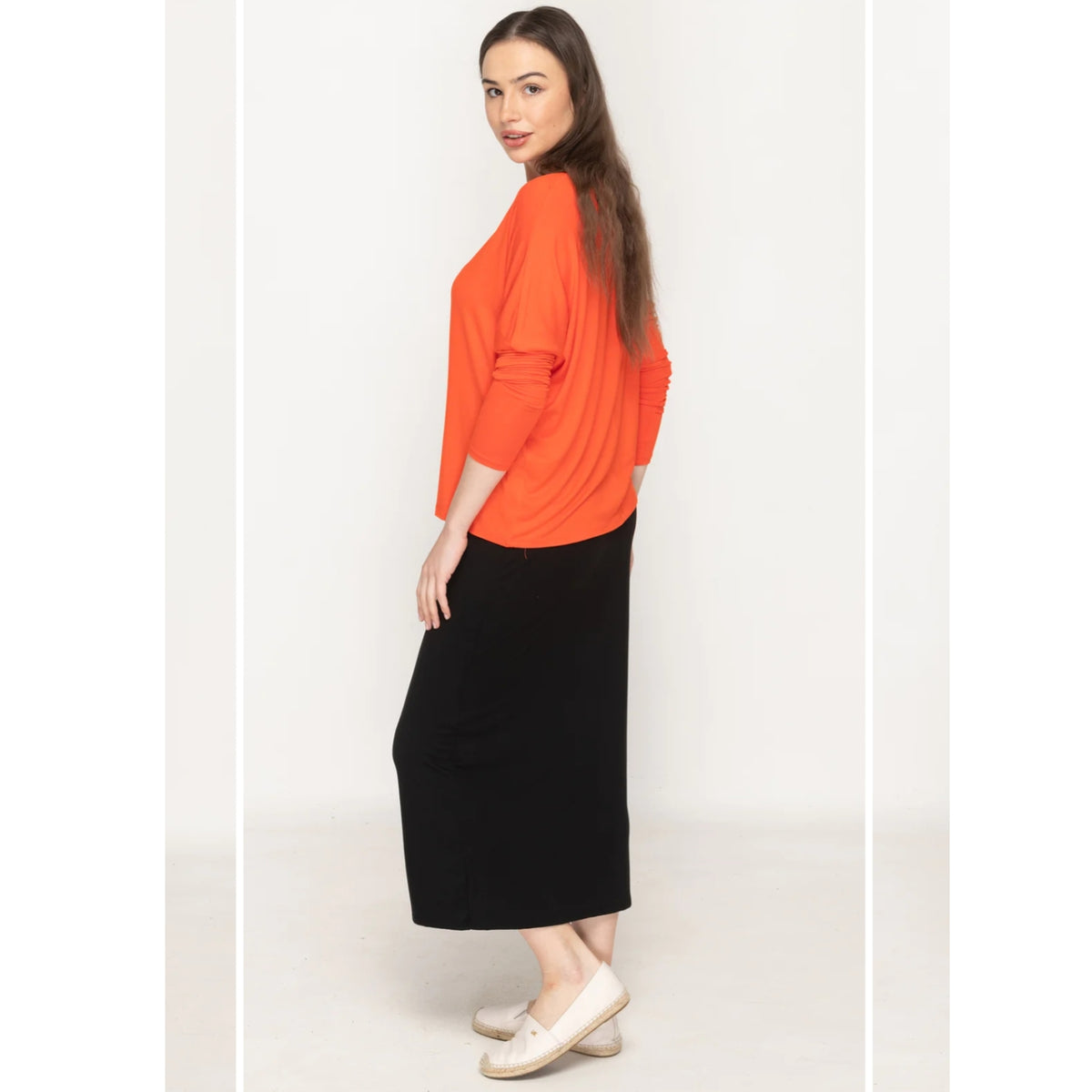Wide Dolman Top by KMW Cayenne Orange - The Mimi Boutique
