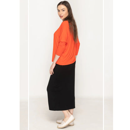 Wide Dolman Top by KMW Cayenne Orange - The Mimi Boutique