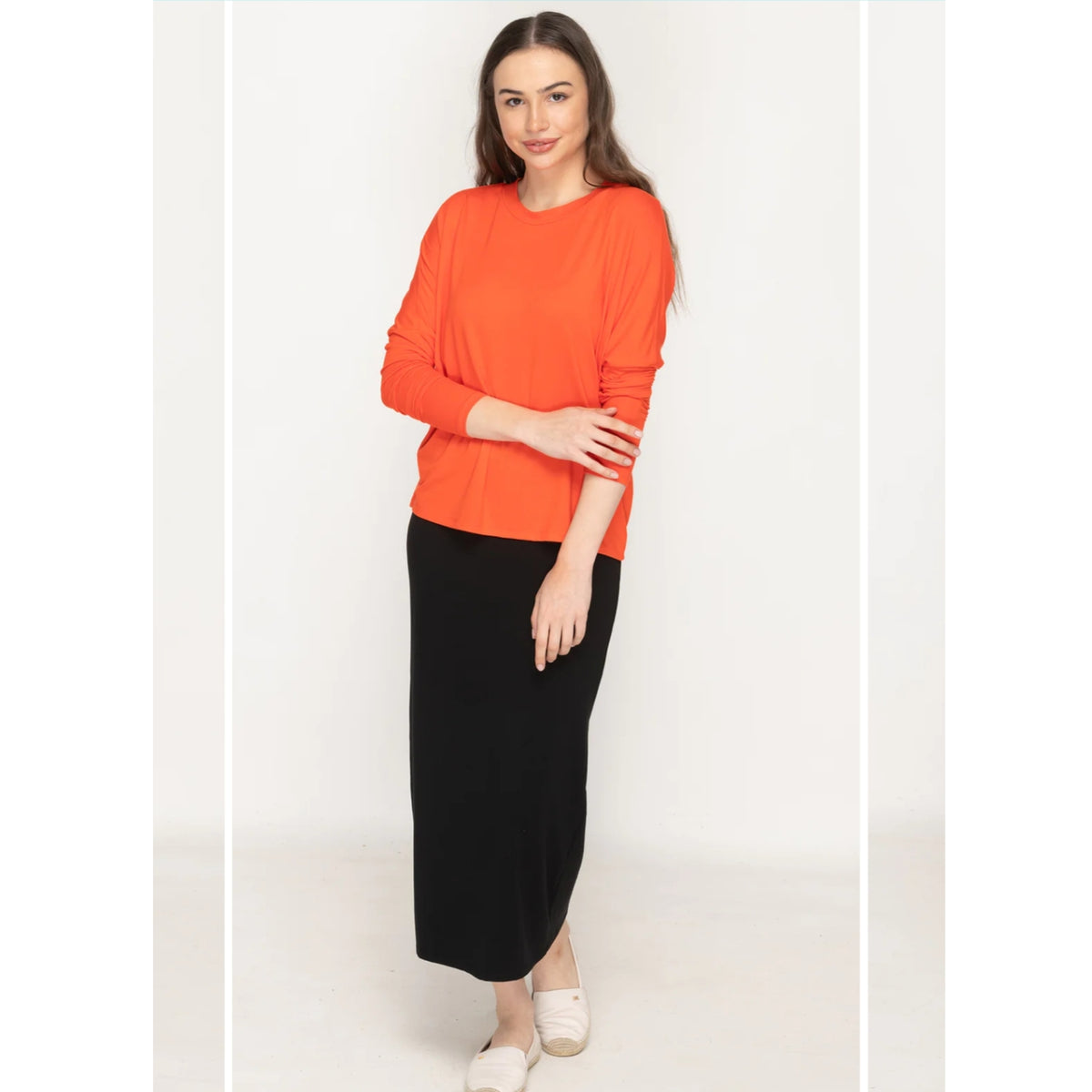 Wide Dolman Top by KMW Cayenne Orange - The Mimi Boutique