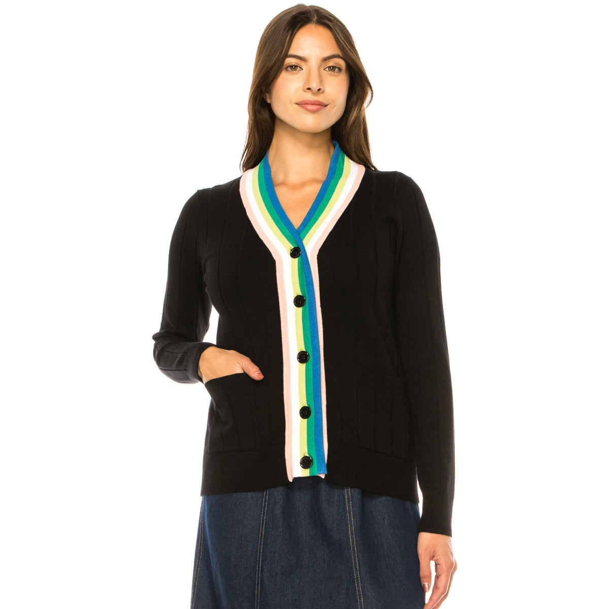 Rainbow Cardi Yal Sweater