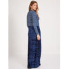 Striped Faded Navy Maxi Dress