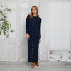 Alexa Dress Solid Navy Rib