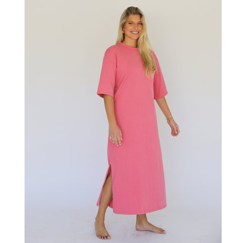 Tshirt Midi Dress Pink By Tess