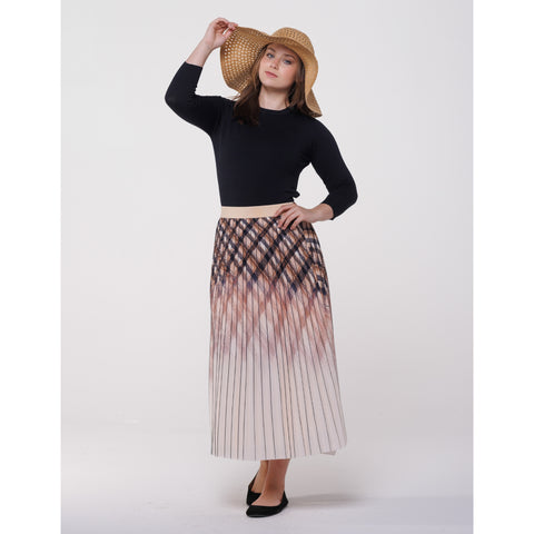 Ombre Pleated Skirt by Lilac Teen