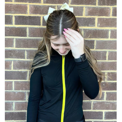 Pop Zip Cardigan Tee Yellow