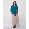 Tie Waist Button Top Teal