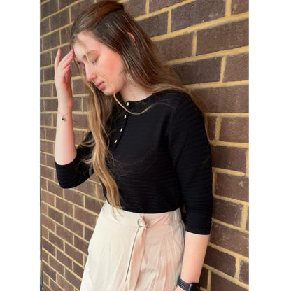 Tan Wrap Casual Midi Skirt