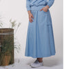 Chambray Cargo Pocket Maxi Skirt