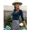 Tiered Maxi Skirt Blue Malibu Floral by Adina LV