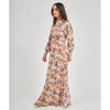 Mesh Multicolor Raglan Maxi Dress by DF
