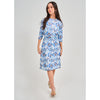 Swing Mesh Dress Blue & White by DF