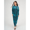 Mesh Dalia Maxi Dress Teal by DF