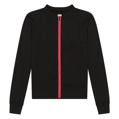 Pop Zip Cardigan Tee Pink