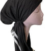 Black & White Stripe Border Headscarf