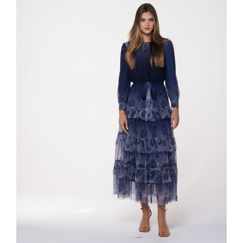 Ombre Tulle Navy Dress