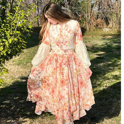 Elizabeth Asymmetrical Chiffon Dress