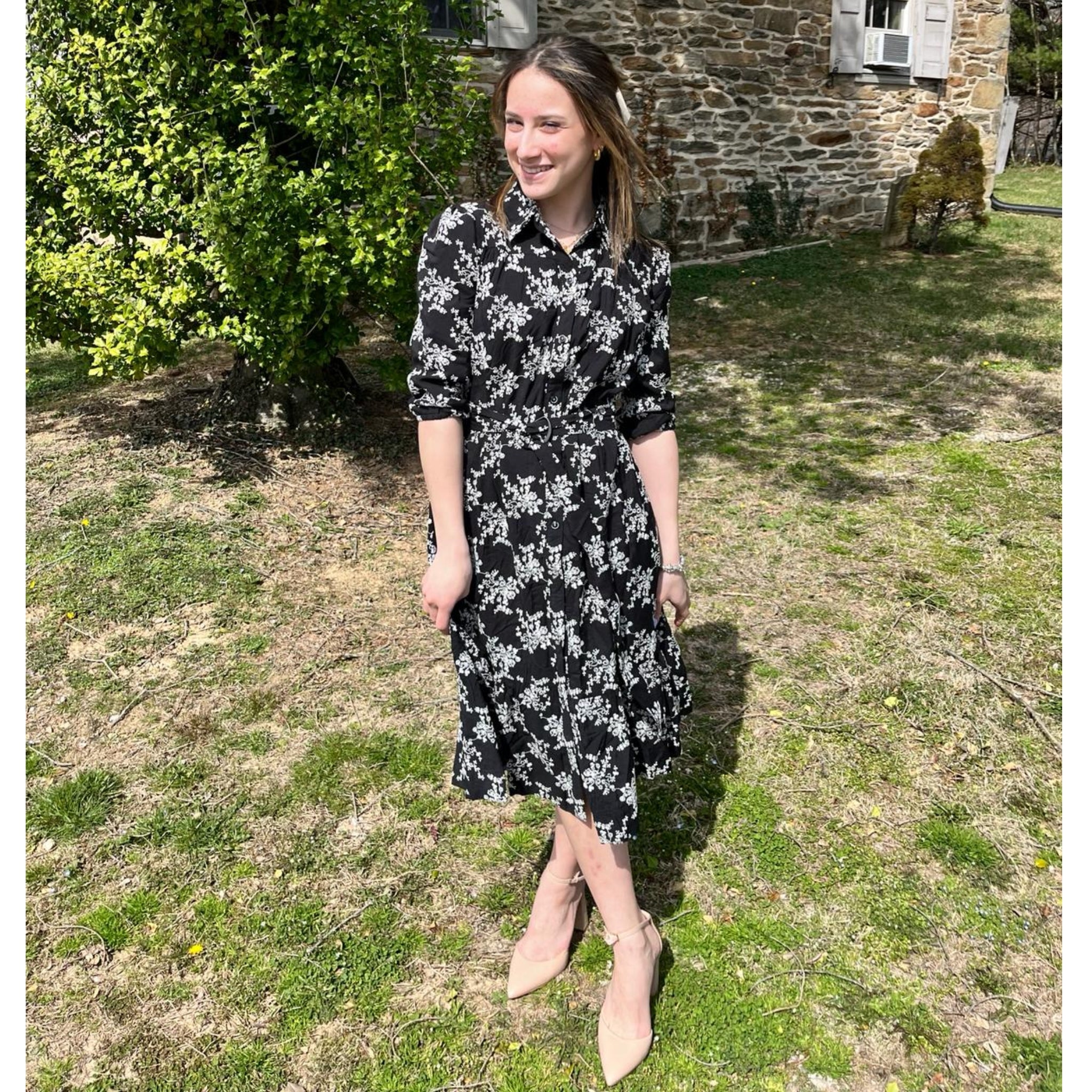 Black Embroidered Shirt Dress by Ivee The Mimi Boutique Black Embroidered Shirt Dress by Ivee The Mimi Boutique