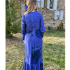 Blue Beaded Cuff Maxi Dress by Touch