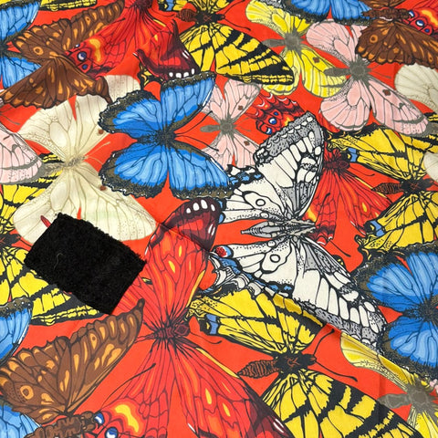 Vibrant Butterfly Square Tichel by Nicsessories With Nonslip Velvet