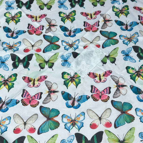 Rainbow Butterfly Square Tichel by Nicsessories With Nonslip Velvet