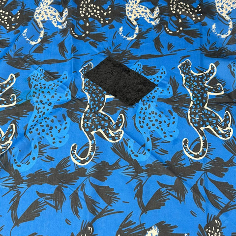 Blue Jaguar Tichel by Nicsessories With Nonslip Velvet