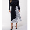 Swirl Black White Pleated Skirt by Ivee