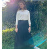 Black Tiered Maxi Skirt by Ivee