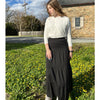 Black Tiered Maxi Skirt by Ivee