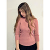 Mauve Ribbed Henley Top by Ivee