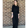 Black Double Ribbed Waisted Maxi by Ivee